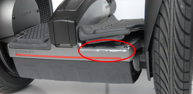 Segway serial number location